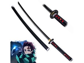 Funkční ocelová katana "TANJIRO KAMADO" - Demon Slayer