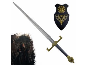 Meč rodu Targaryen "VALYRIAN STEEL" s plaketou - Game of Thrones