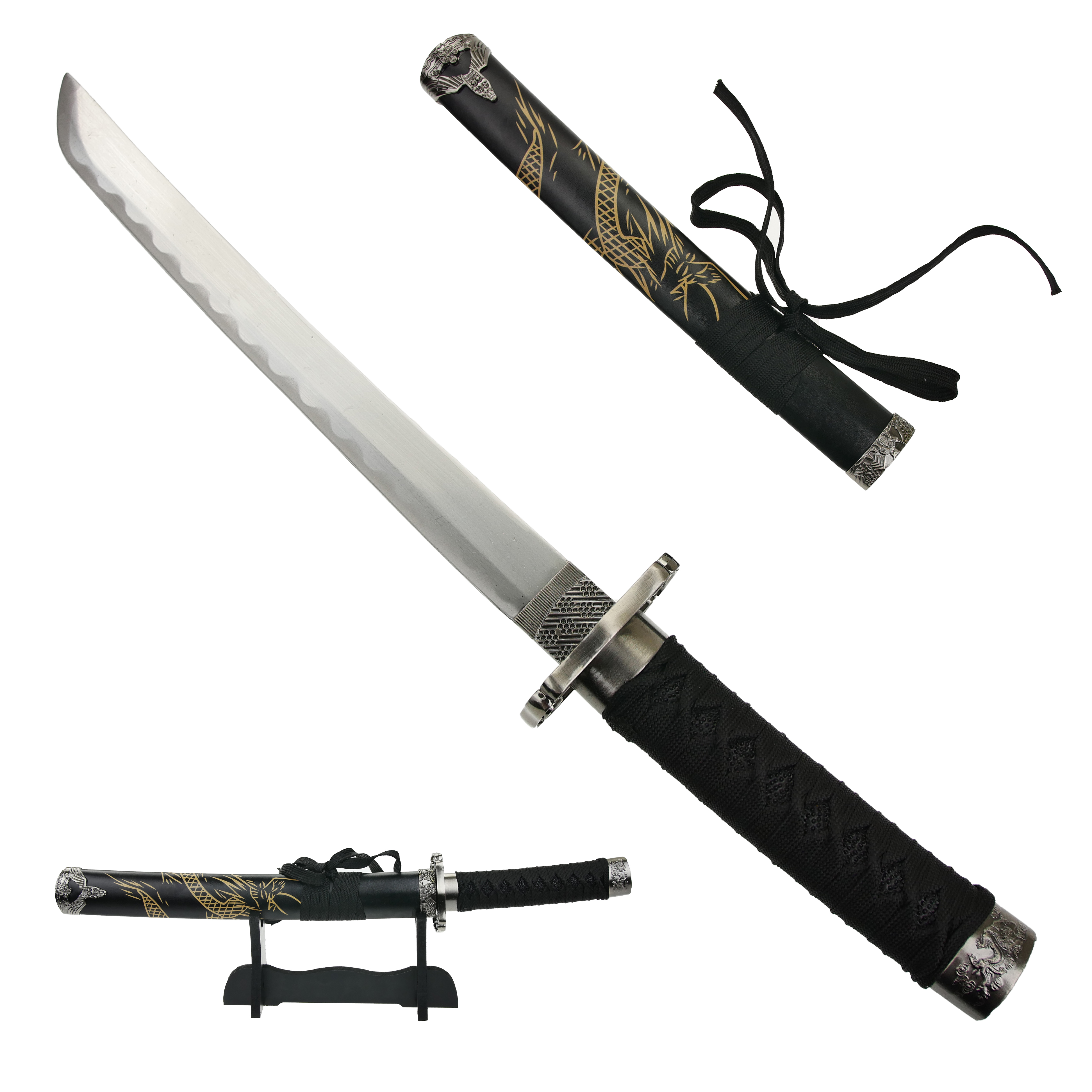 Chladné Zbraně Samurajské tanto "WAY OF DRAGON" se stojánkem!