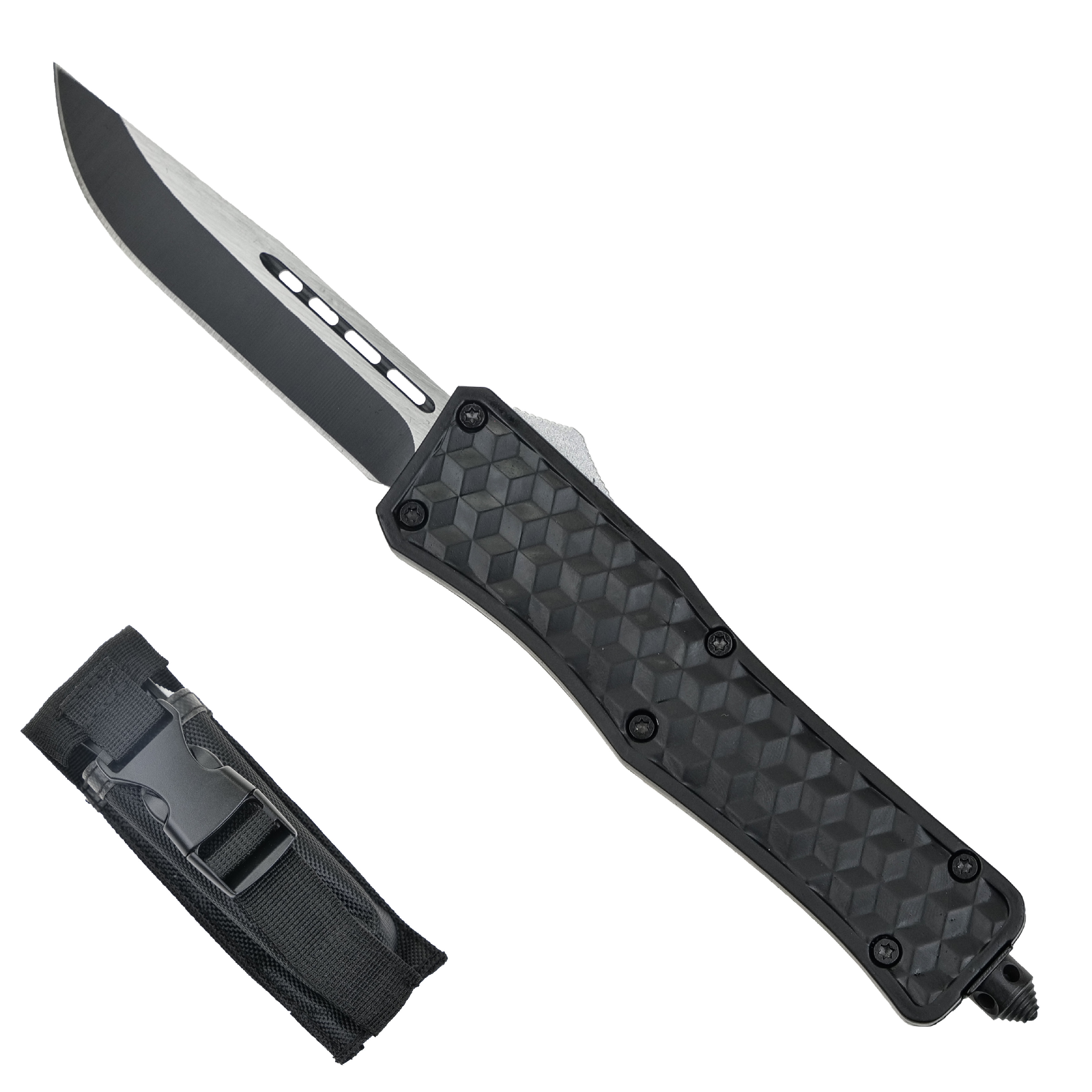 CHZ Celokovový OTF nůž "CUBE 3D" čelně vystřelovací