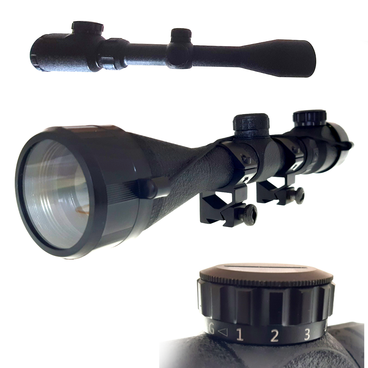X Optický puškohled "COMPOSITE" 3-9X40 s podsvitem!