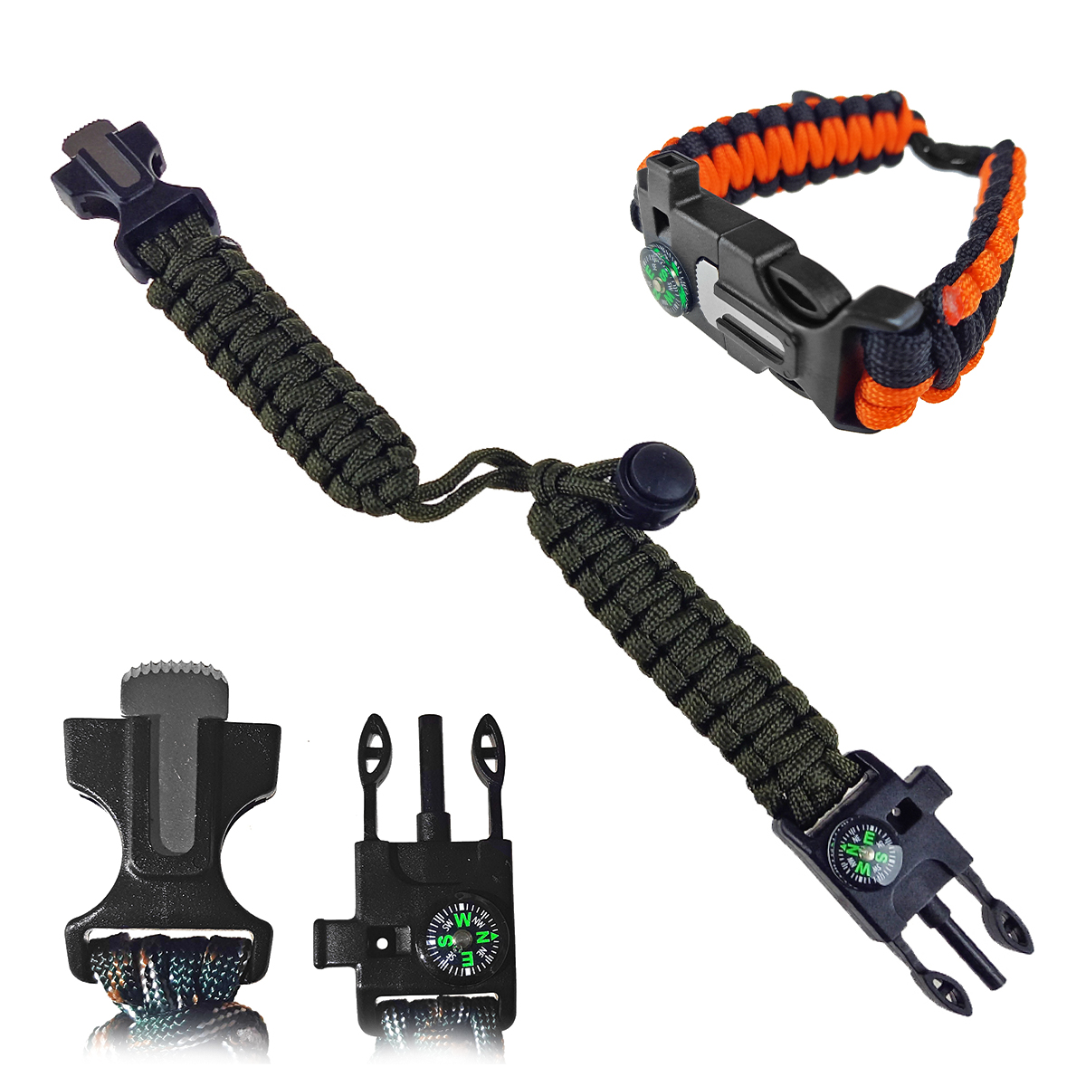 CHZ Nastavitelný paracordový náramek "ROAD TO FOREST" různé barvy