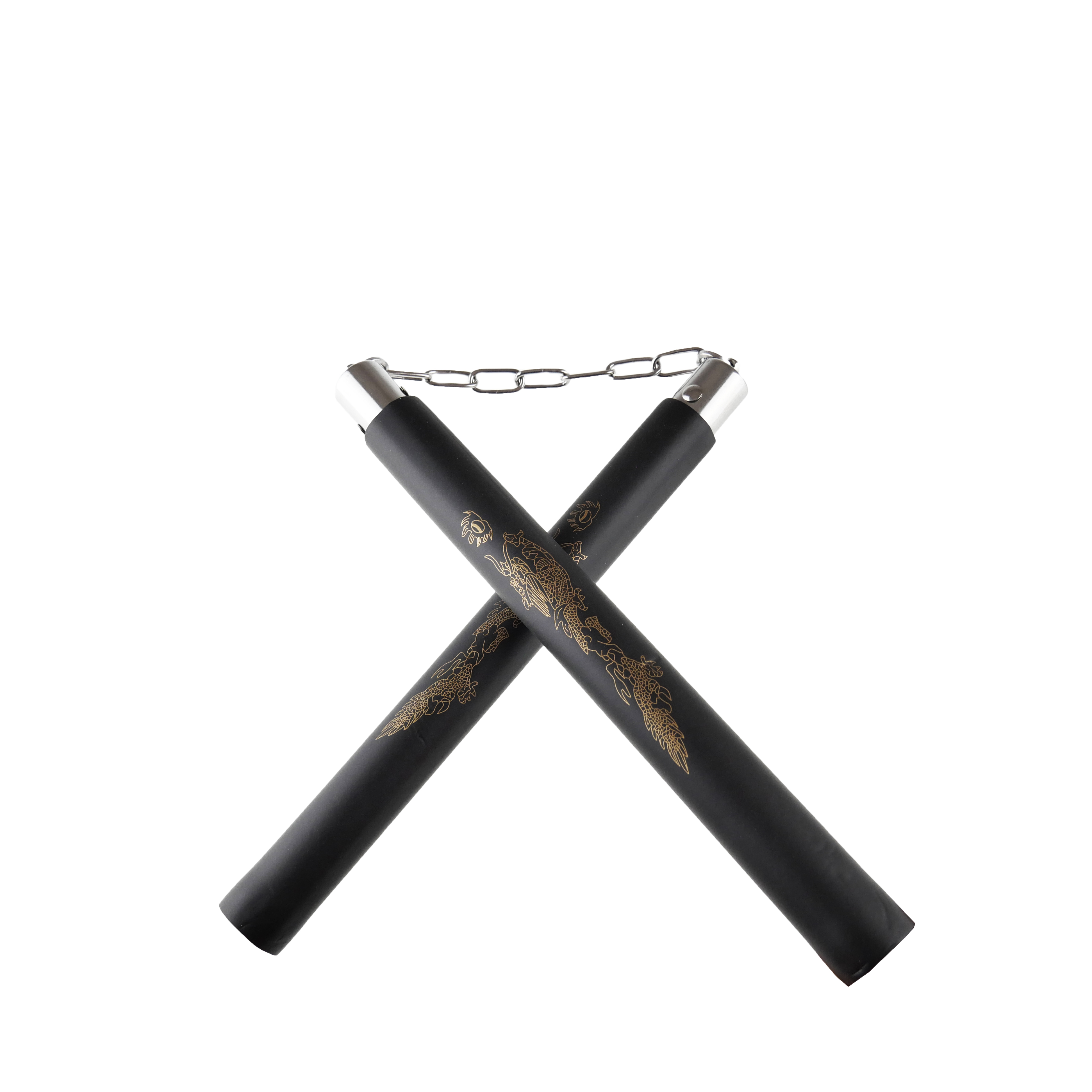 CHZ Tréninkové nunchaku "BLACK NINJA" s řetězem