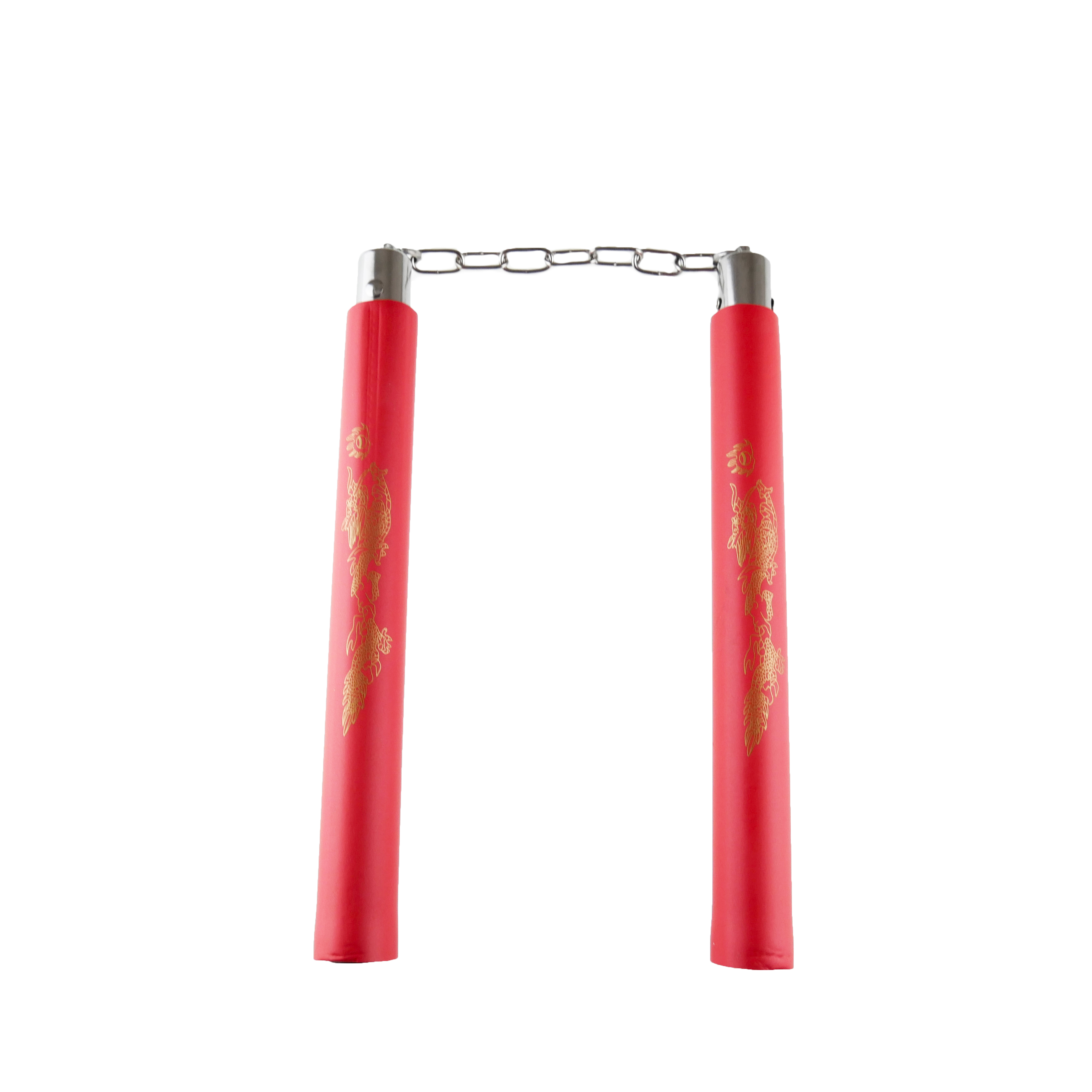 CHZ Tréninkové nunchaku "RED NINJA" s řetězem