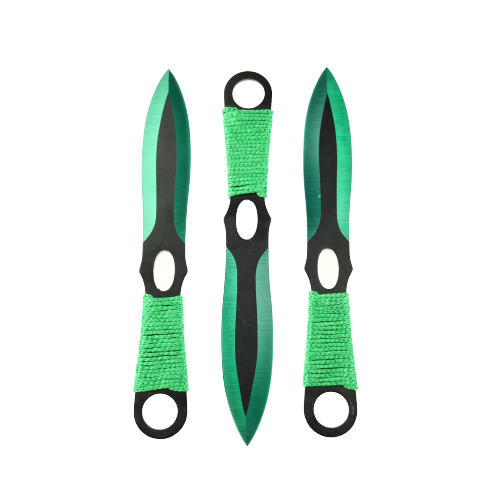 Levně CHZ Vrhací nože "GREEN KILLER" 3 kusy