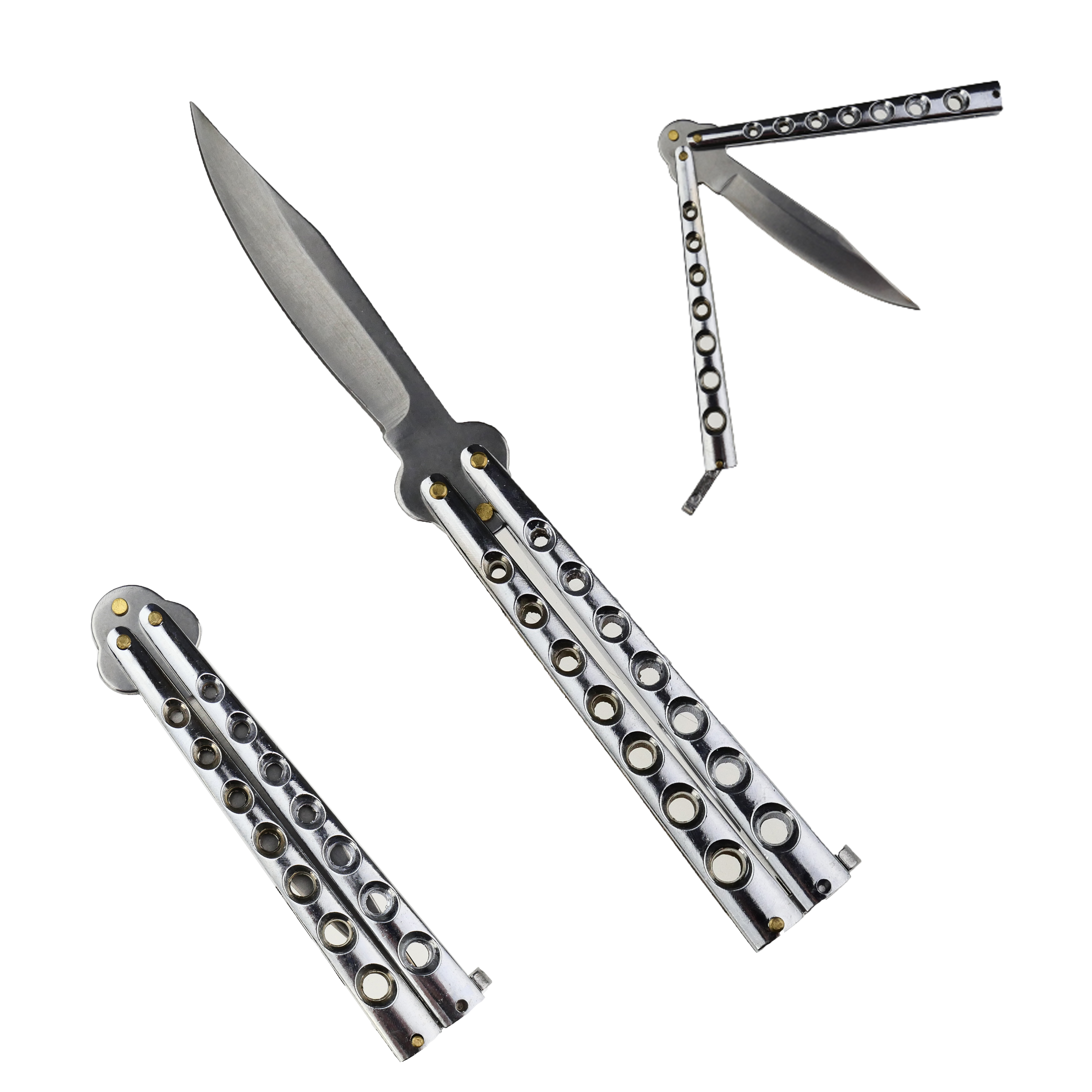 CHZ Balisong "SILVER FLIP" stříbrný