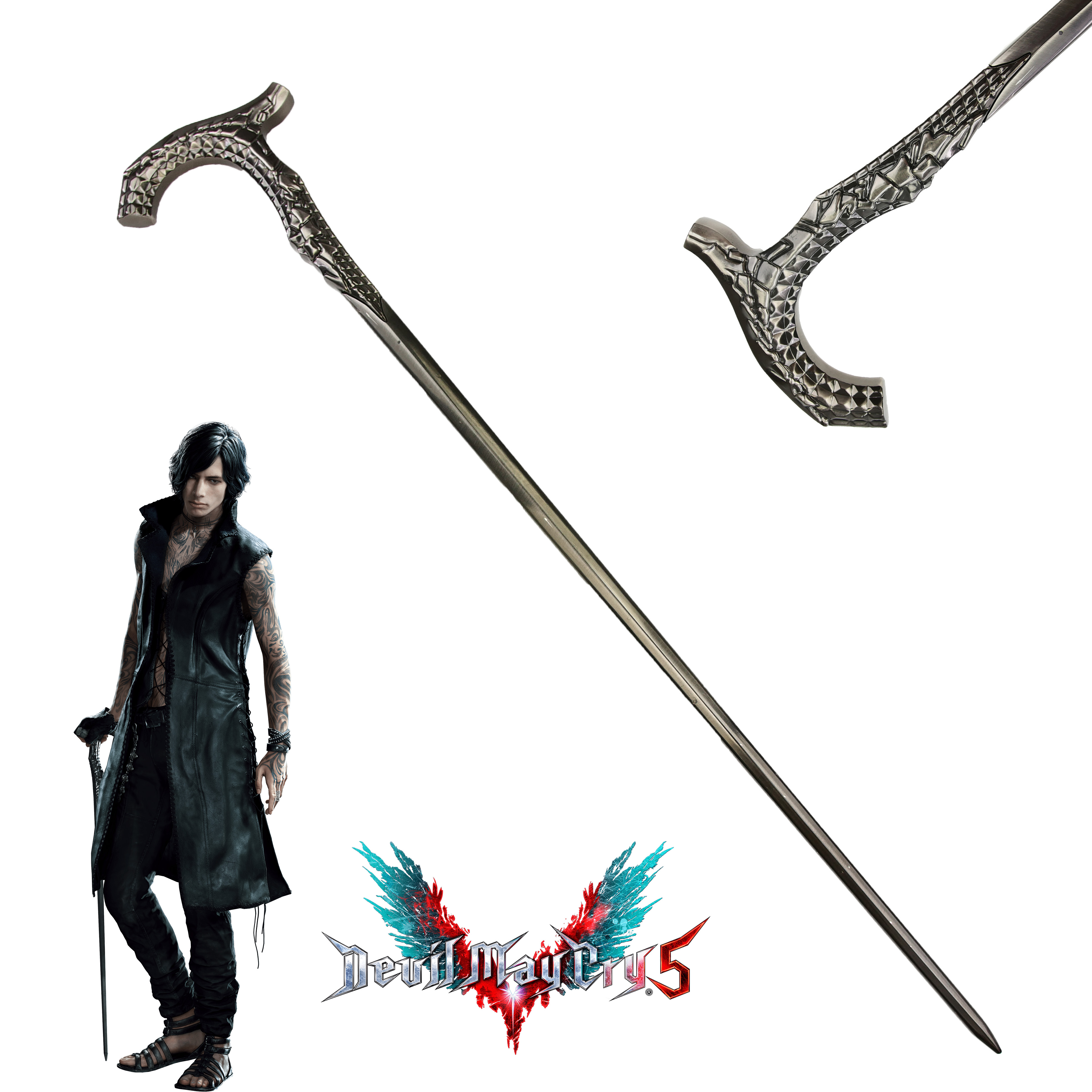 CHZ Vycházková a bojová hůl "V - MAN" Devil May Cry 5 - FULL METAL!