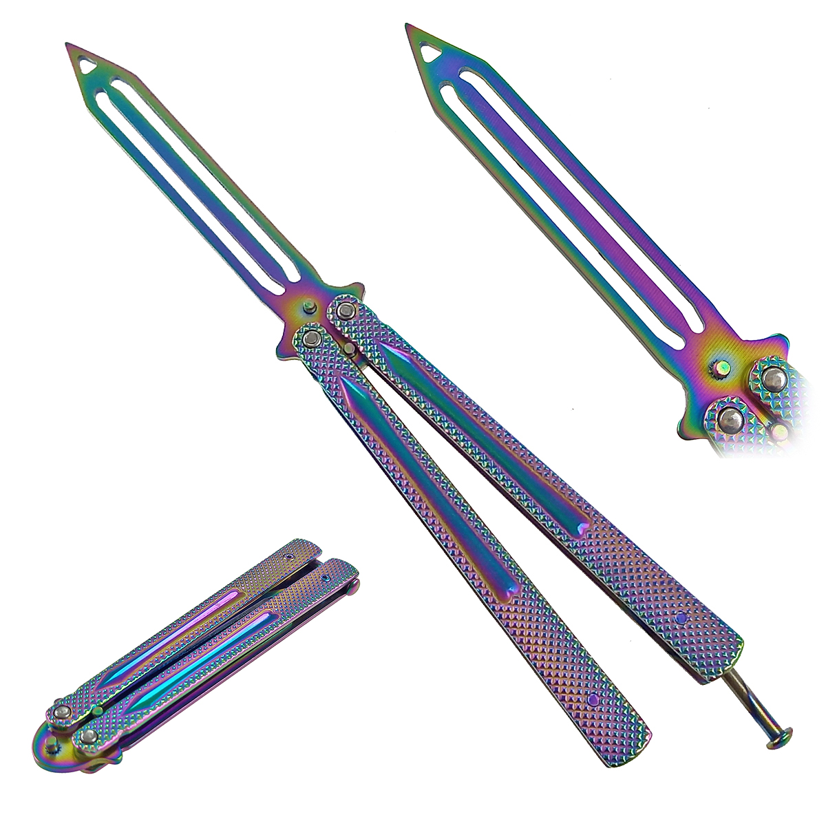 Kandar Tréninkový Balisong "RAINBOW SPIRIT"