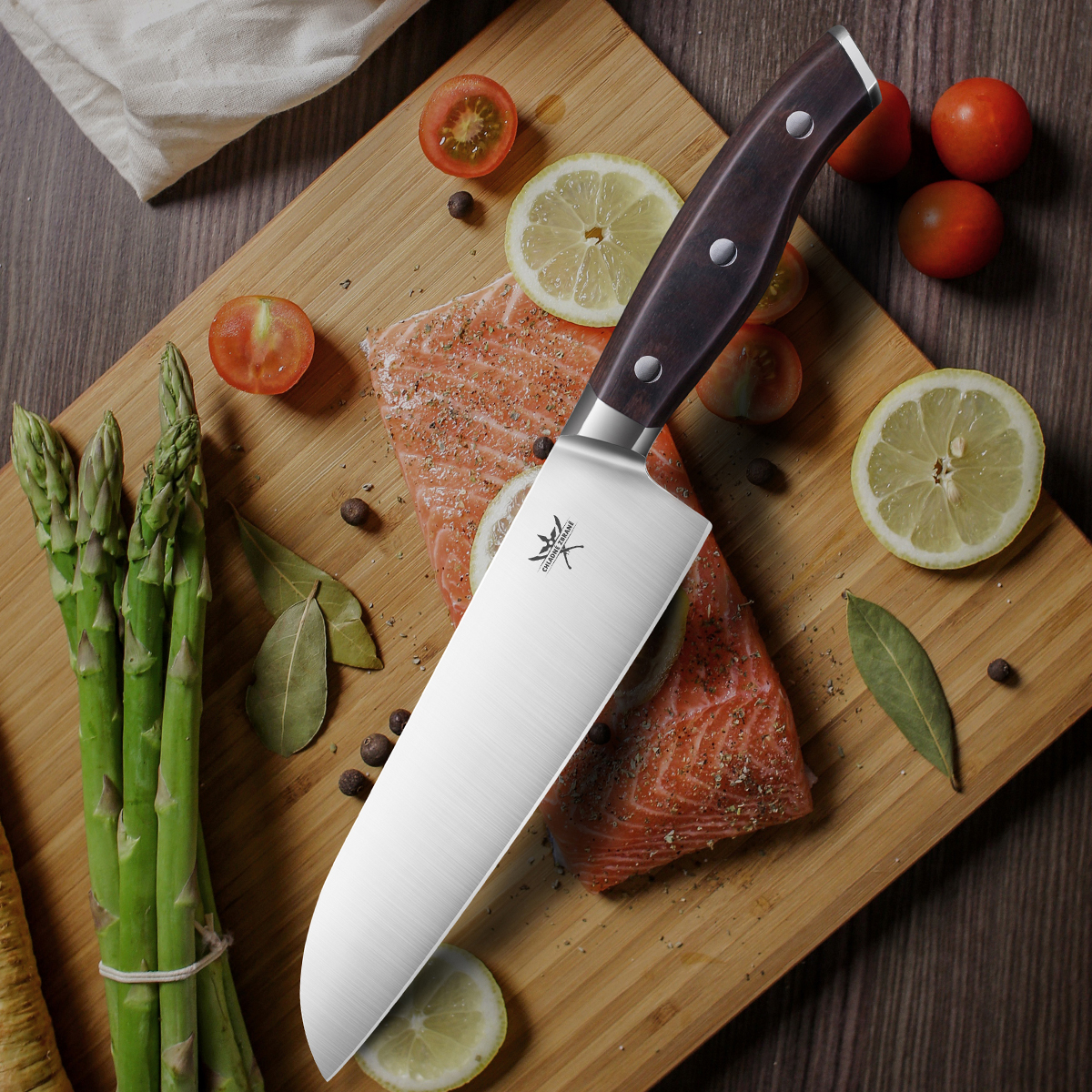 CHZ Santoku kuchyňský nůž "BEEF TIME" šéfkuchařský