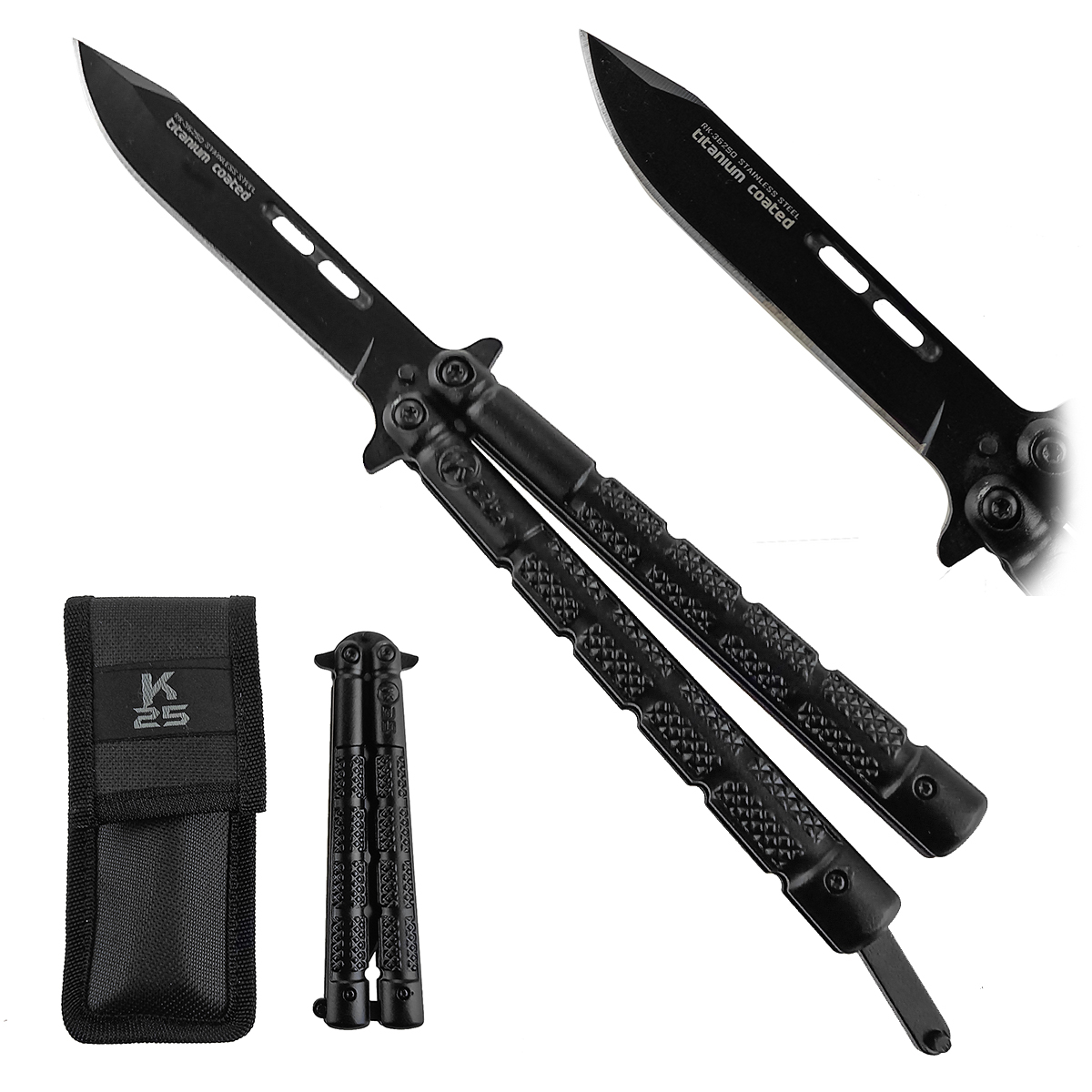 Albainox Černý Balisong "NIGHT ASSASSIN"