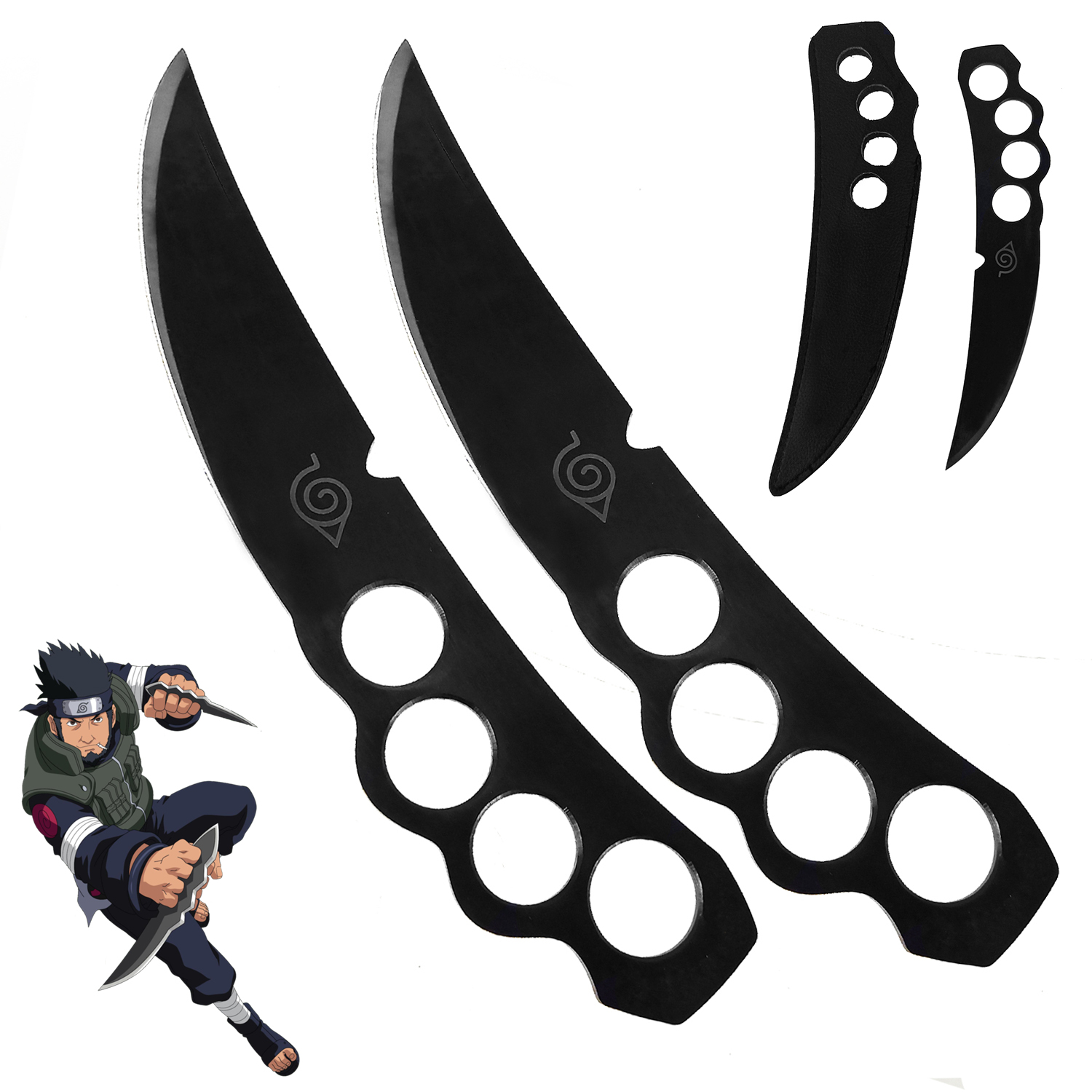 CHZ Ninja boxery "SARUTOBI ASUMA" kovový, pár - Naruto