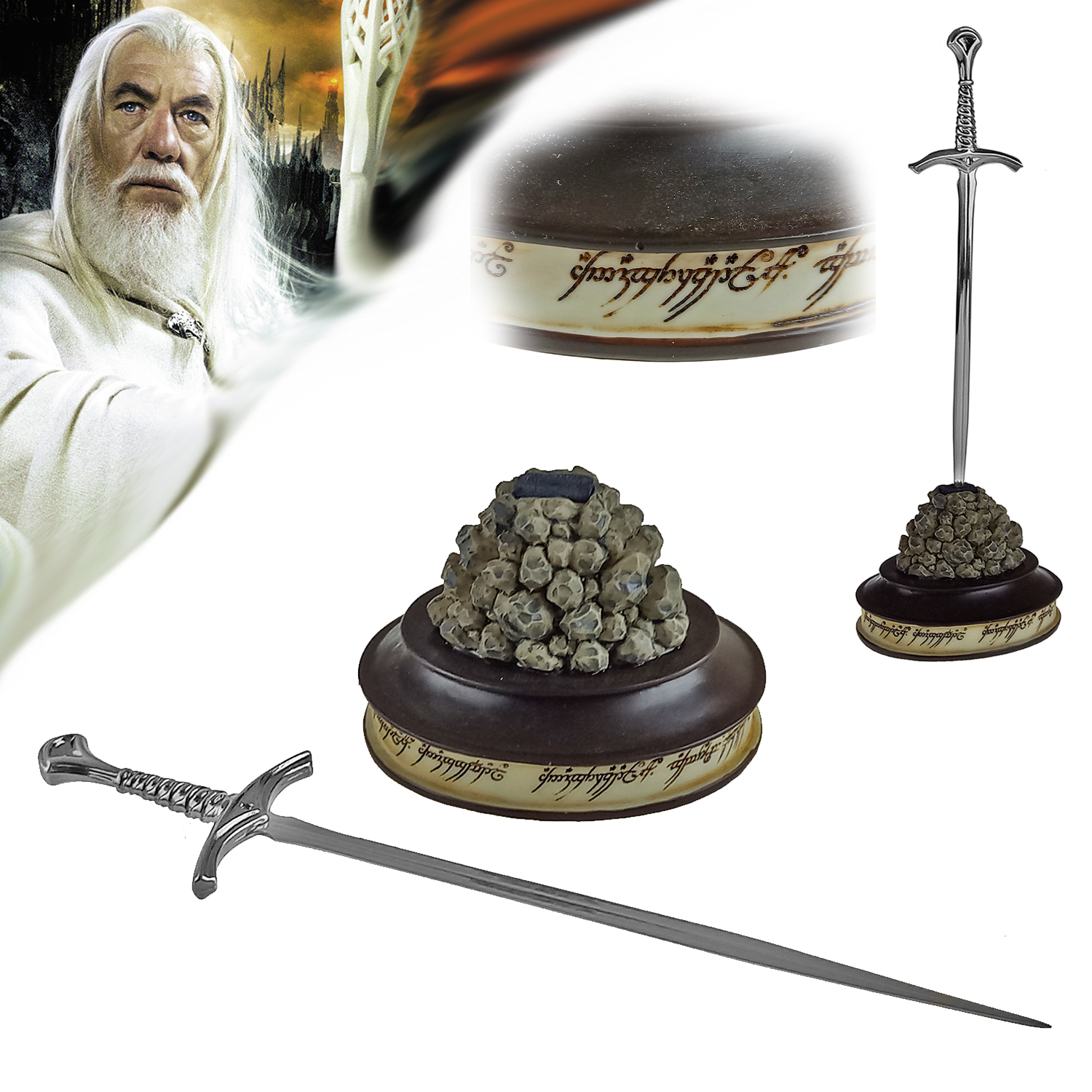 CHZ Miniatura meče  "GLAMDRING" s podstavcem