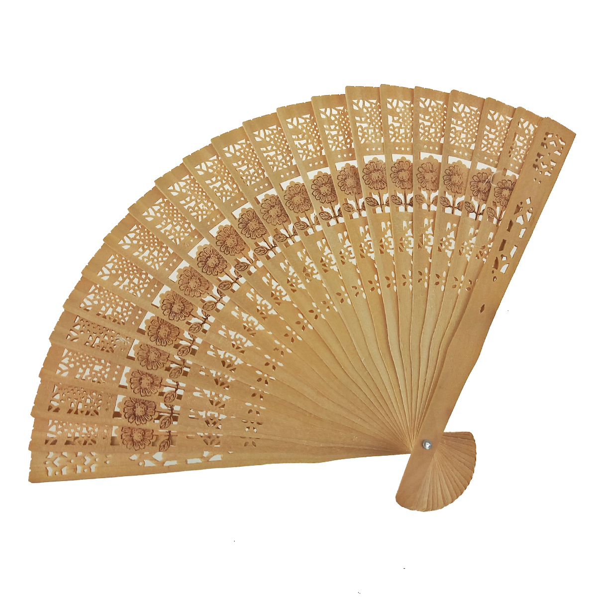 X Dřevěný vějíř "GO JU PEI"