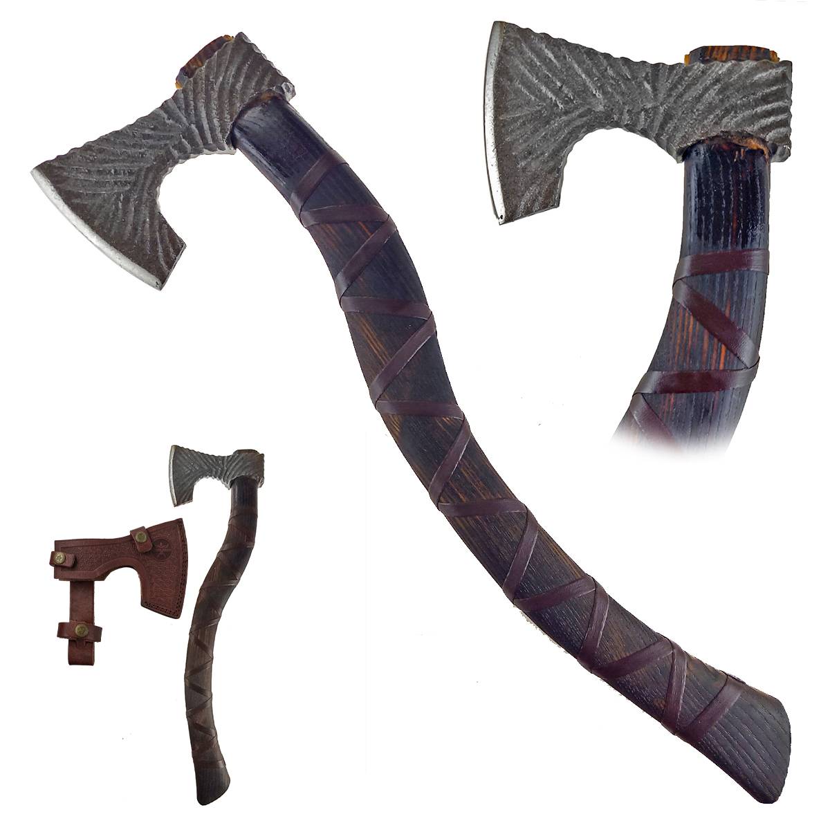 PAK Vikingská sekera "JÖRMUNGANDR" ručně kovaná
