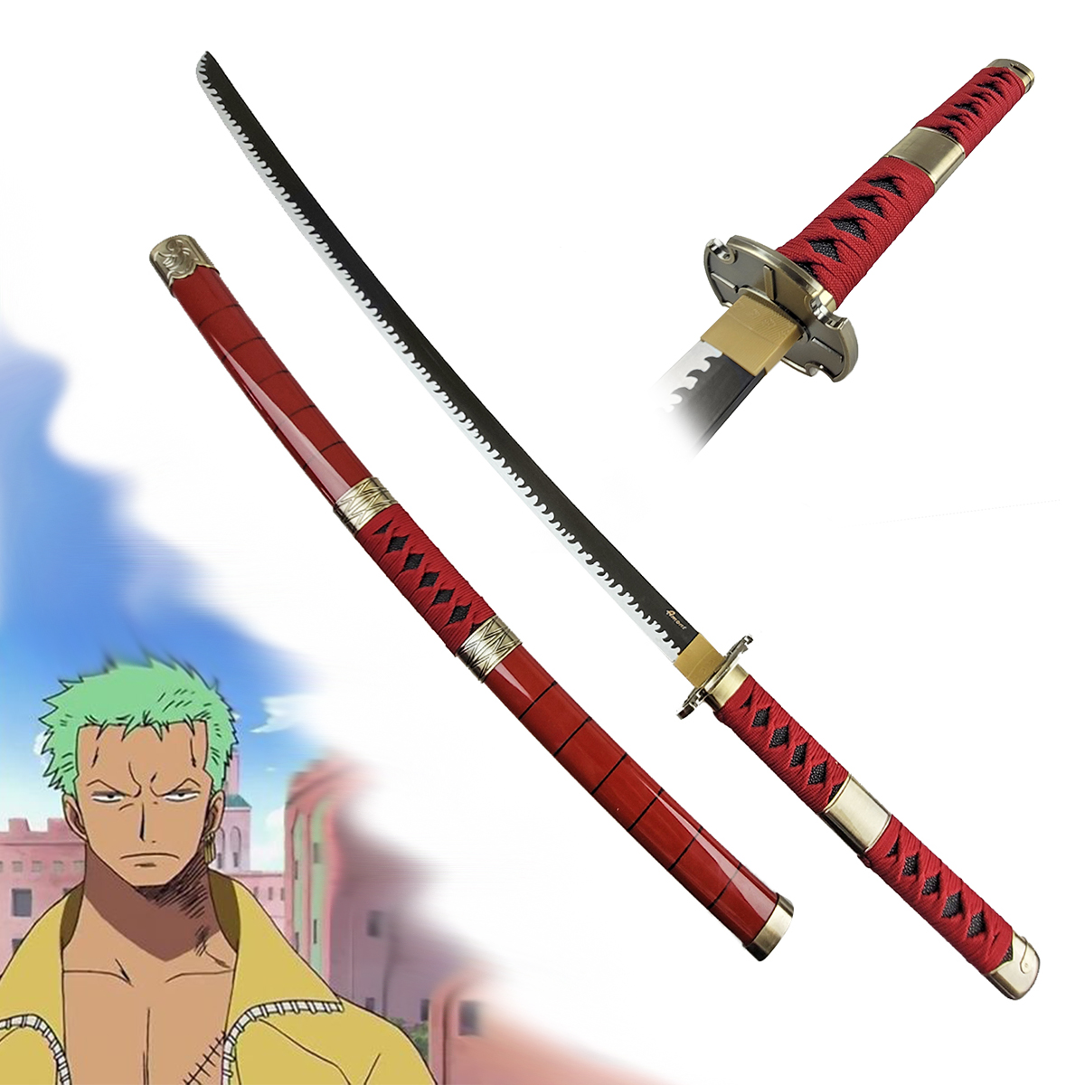 Amont Dřevěná katana "SANDAI KITETSU" One Piece
