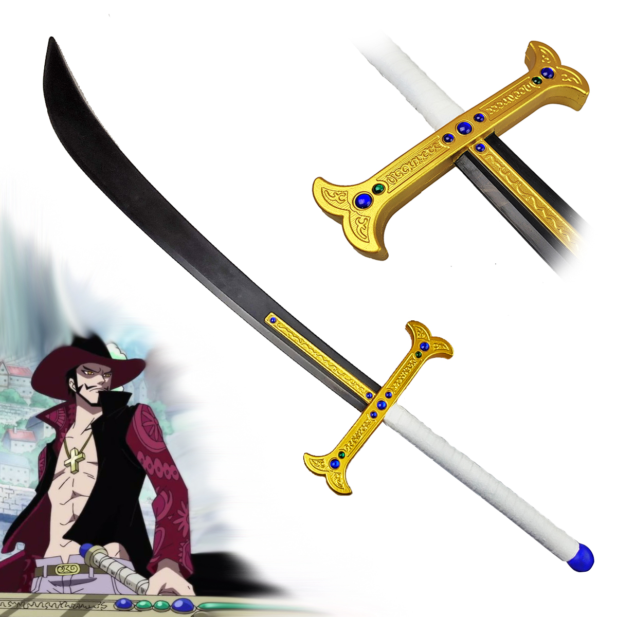 CHZ Měkčený meč Dracule Mihawka "YORU" - One Piece