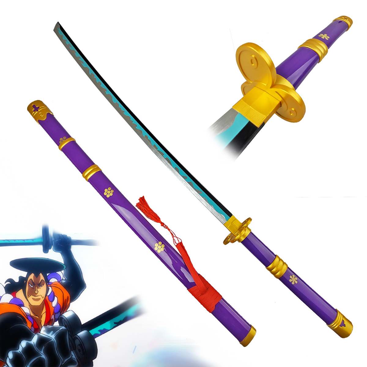 CHZ Dřevěná katana Meito "ENMA-V2" - One Piece