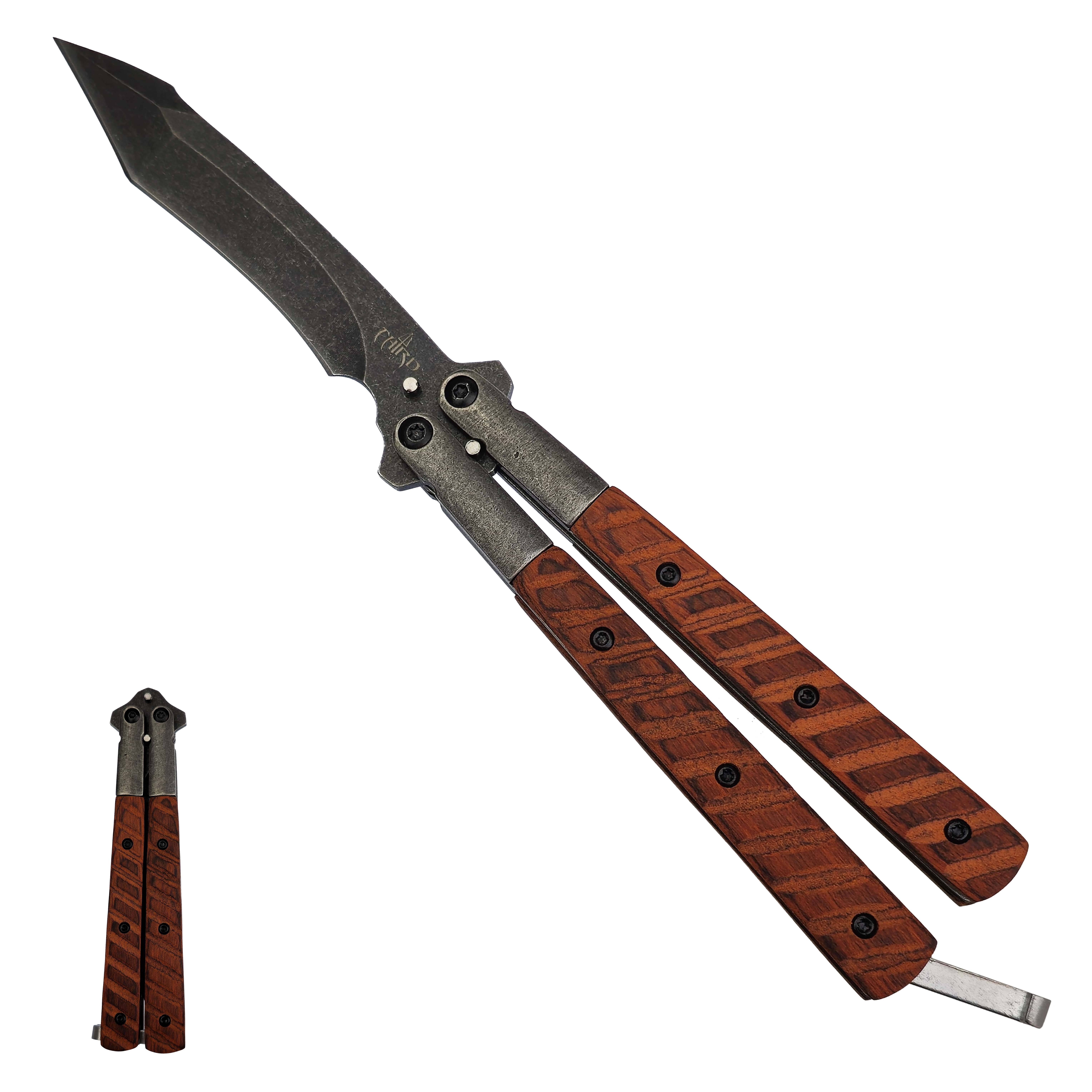 Amont Motýlek/balisong "WOODSTONE"