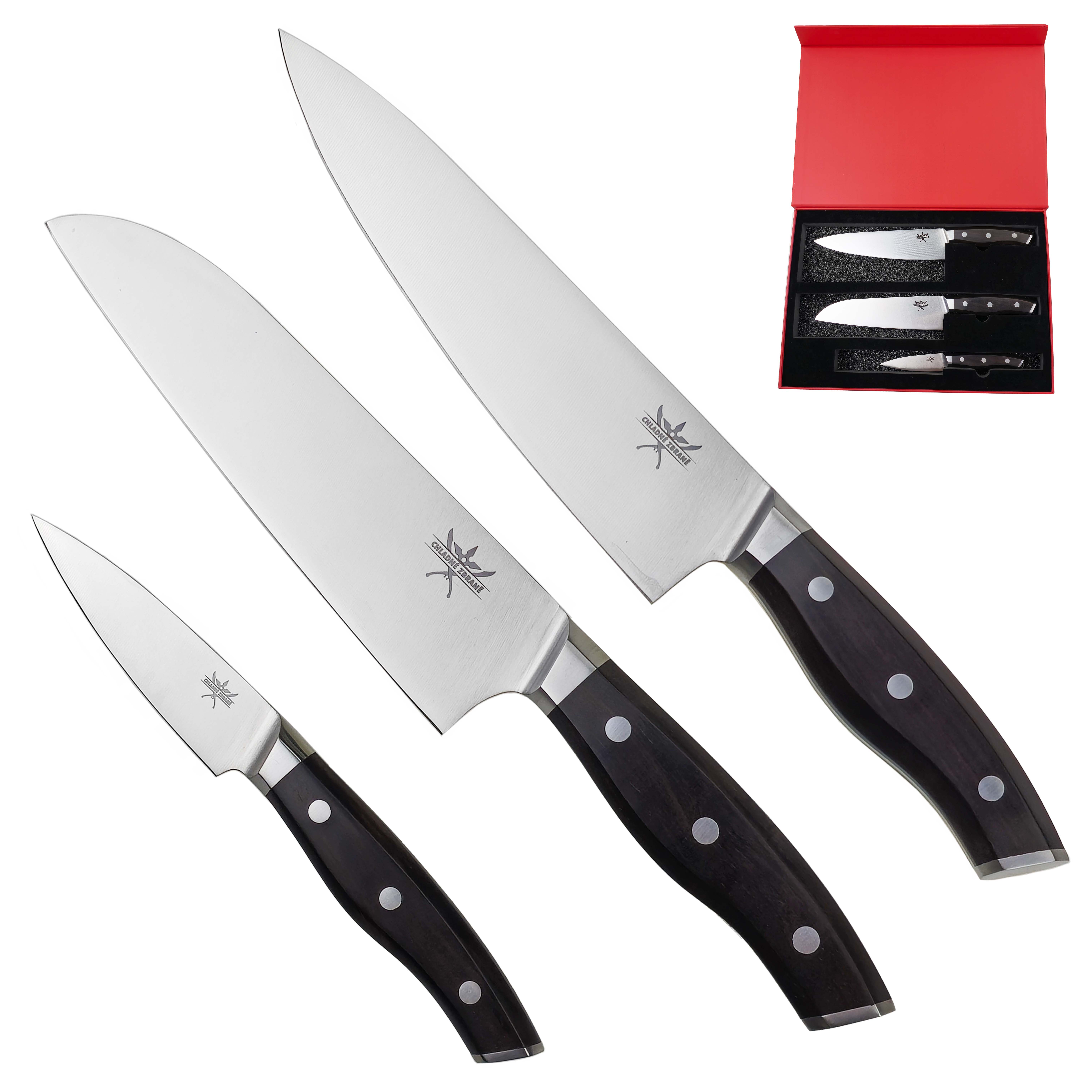 CHZ Sada kuchyňských nožů "EBONYWOOD SILVER"