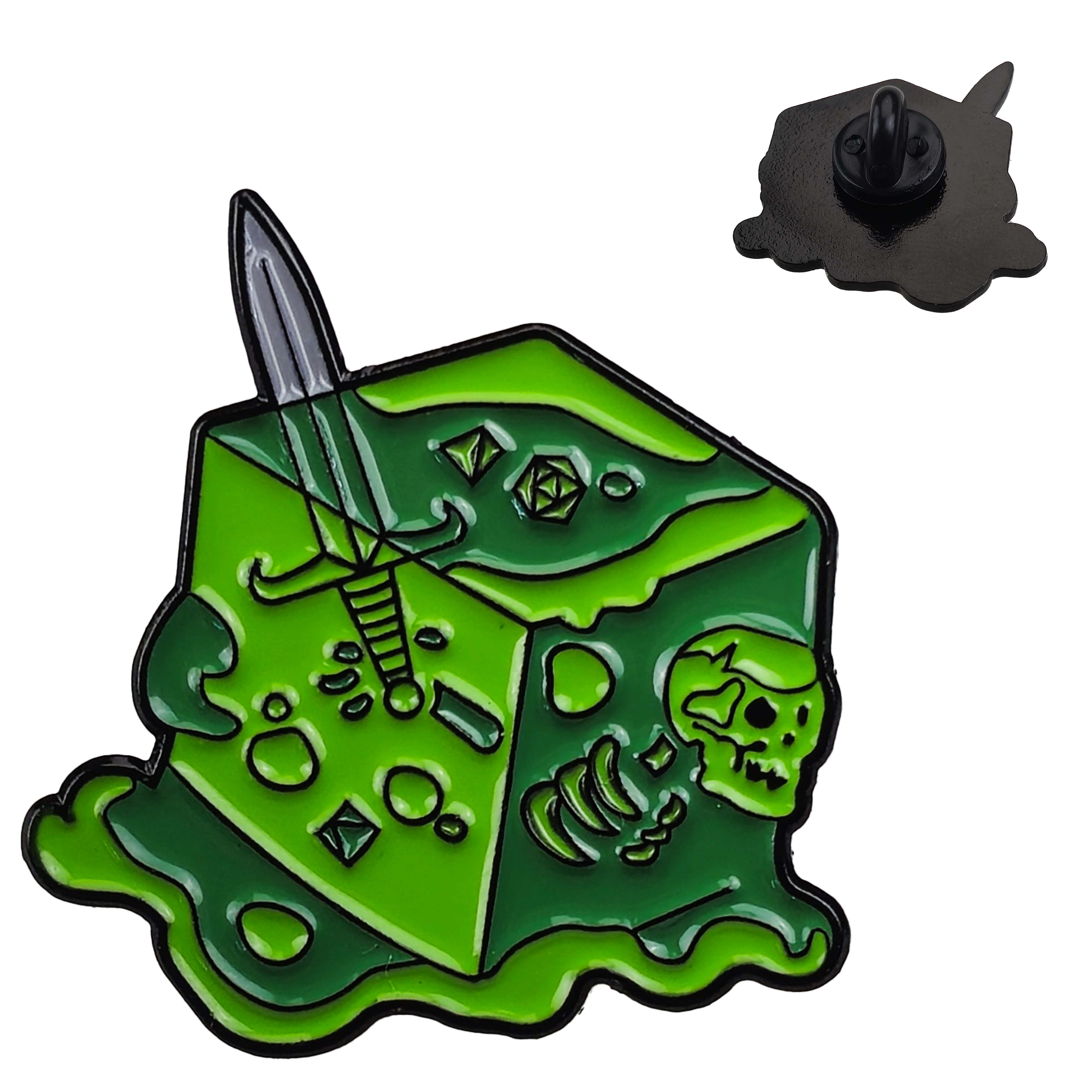 CHZ Připínací kostka "LOOT SLIME" DnD - Dungeons and Dragons