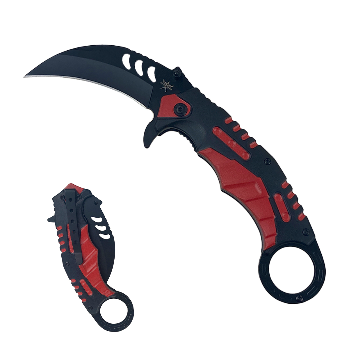 CHZ Zavírací karambit "LIGHT REDNESS" s klipem