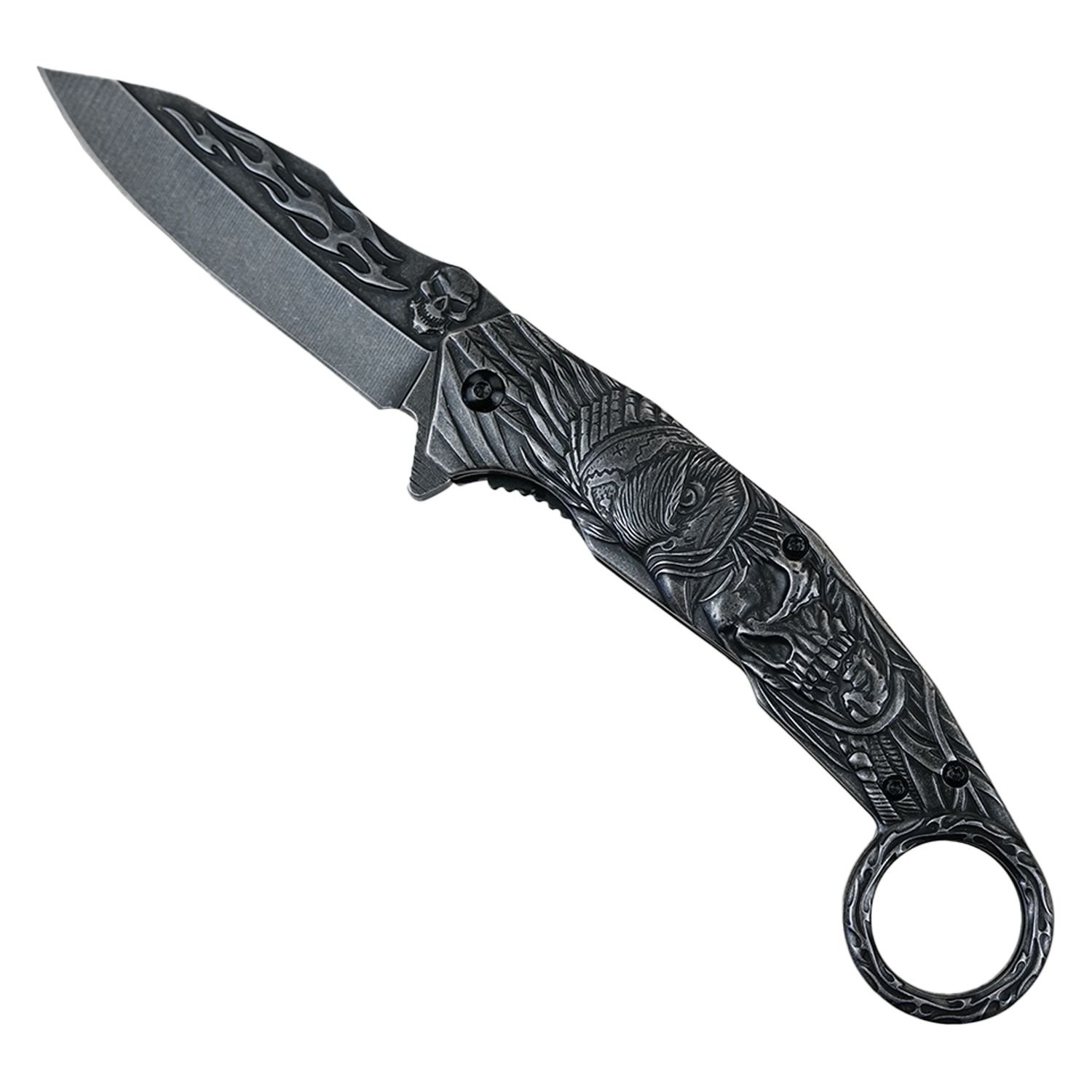 CHZ Zavírací karambit "BLACK SKULL"