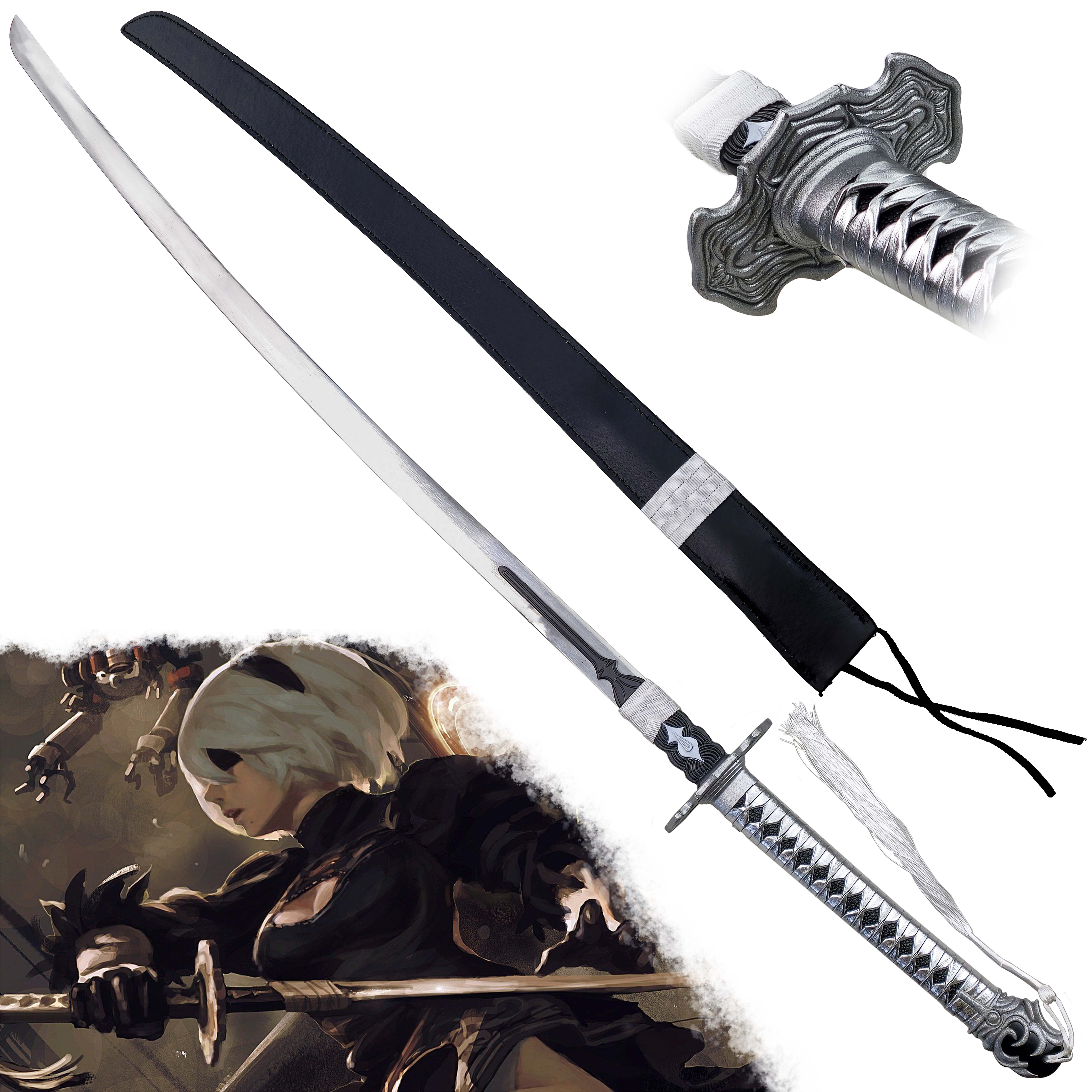 CHZ Ocelová katana 2B "VIRTUOUS CONTRACT" - NieR Automata