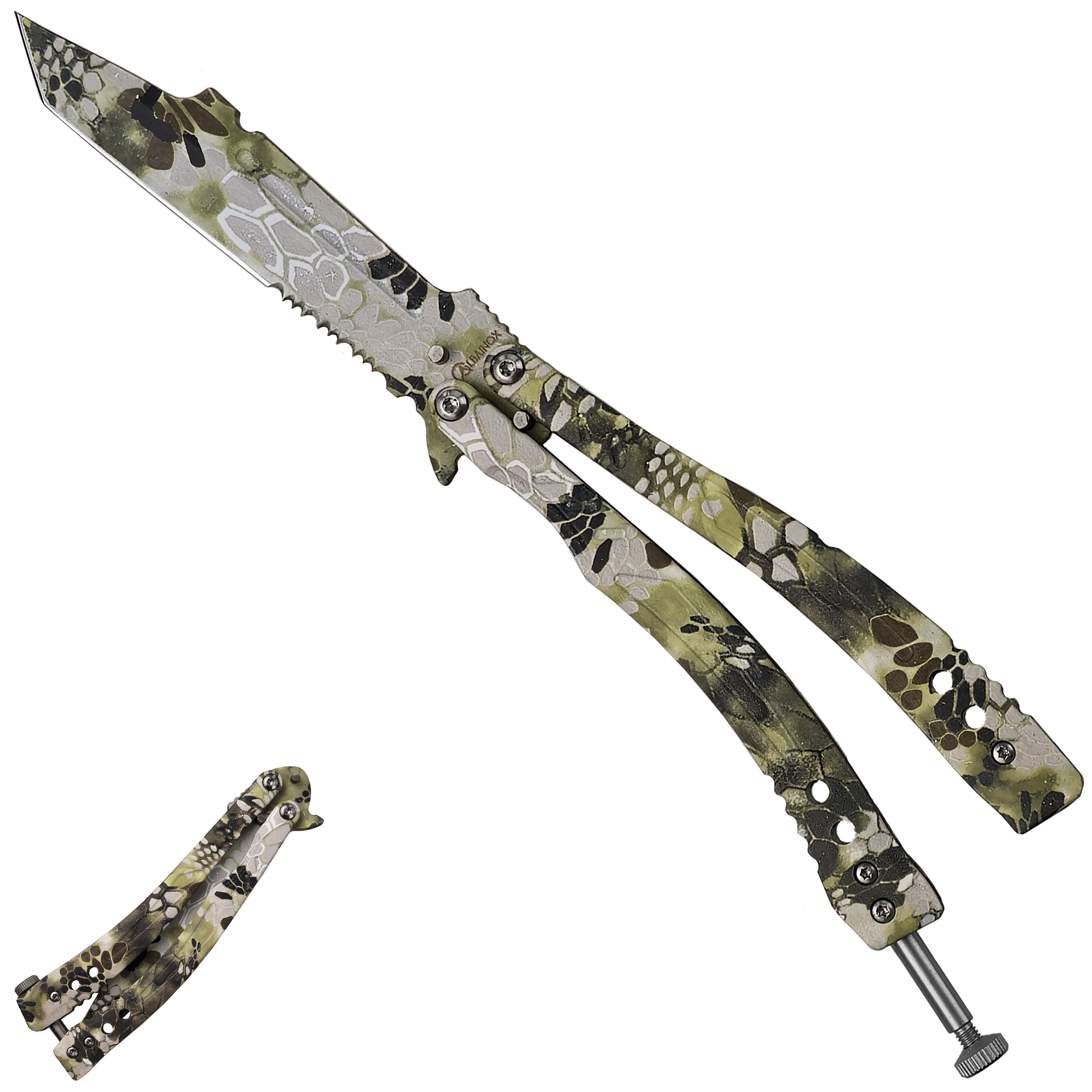 Albainox Ostrý balisong "GREEN PYTHON"