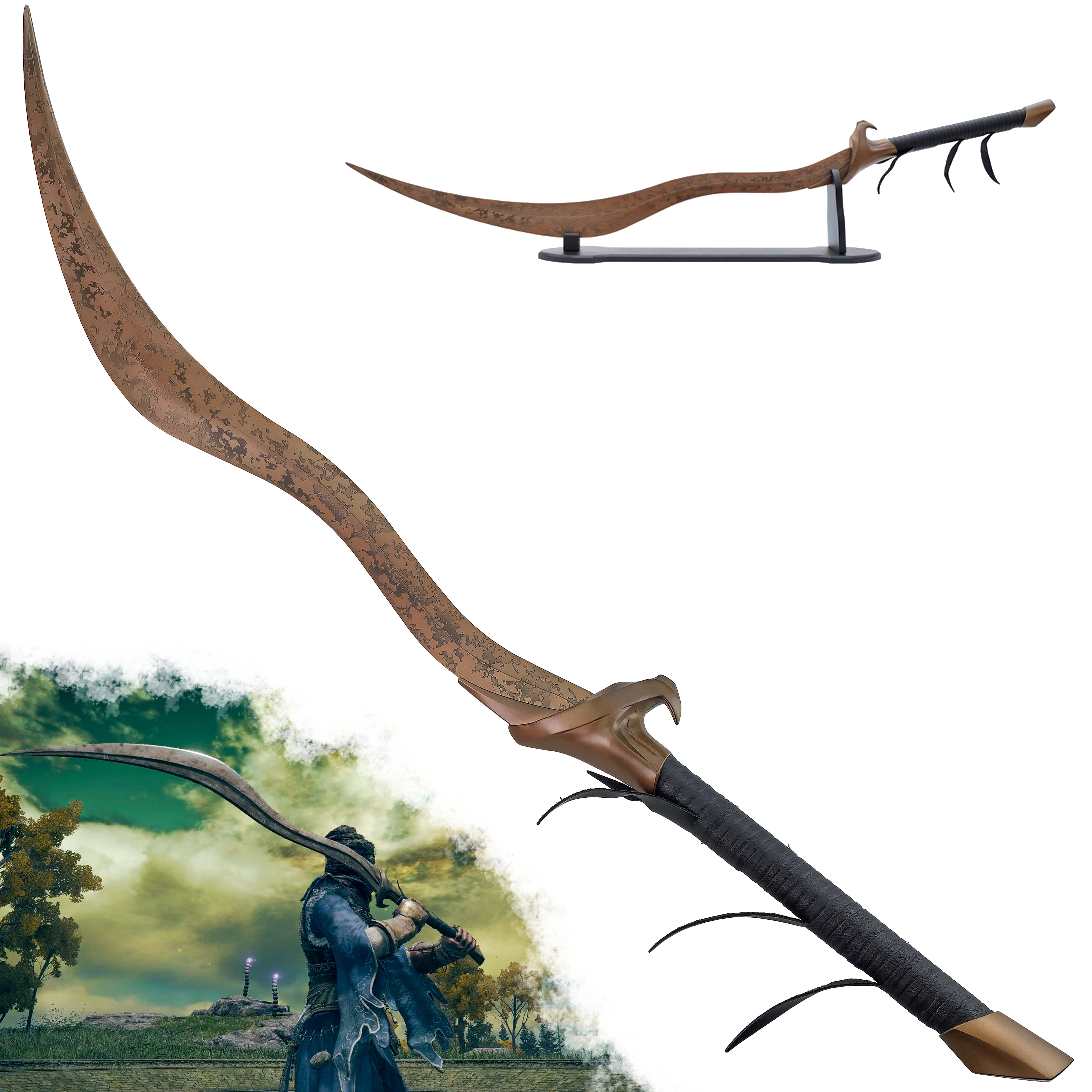 Jolly Ocelový meč "BLOODHOUND'S FANG" se stojánkem - Elden Ring