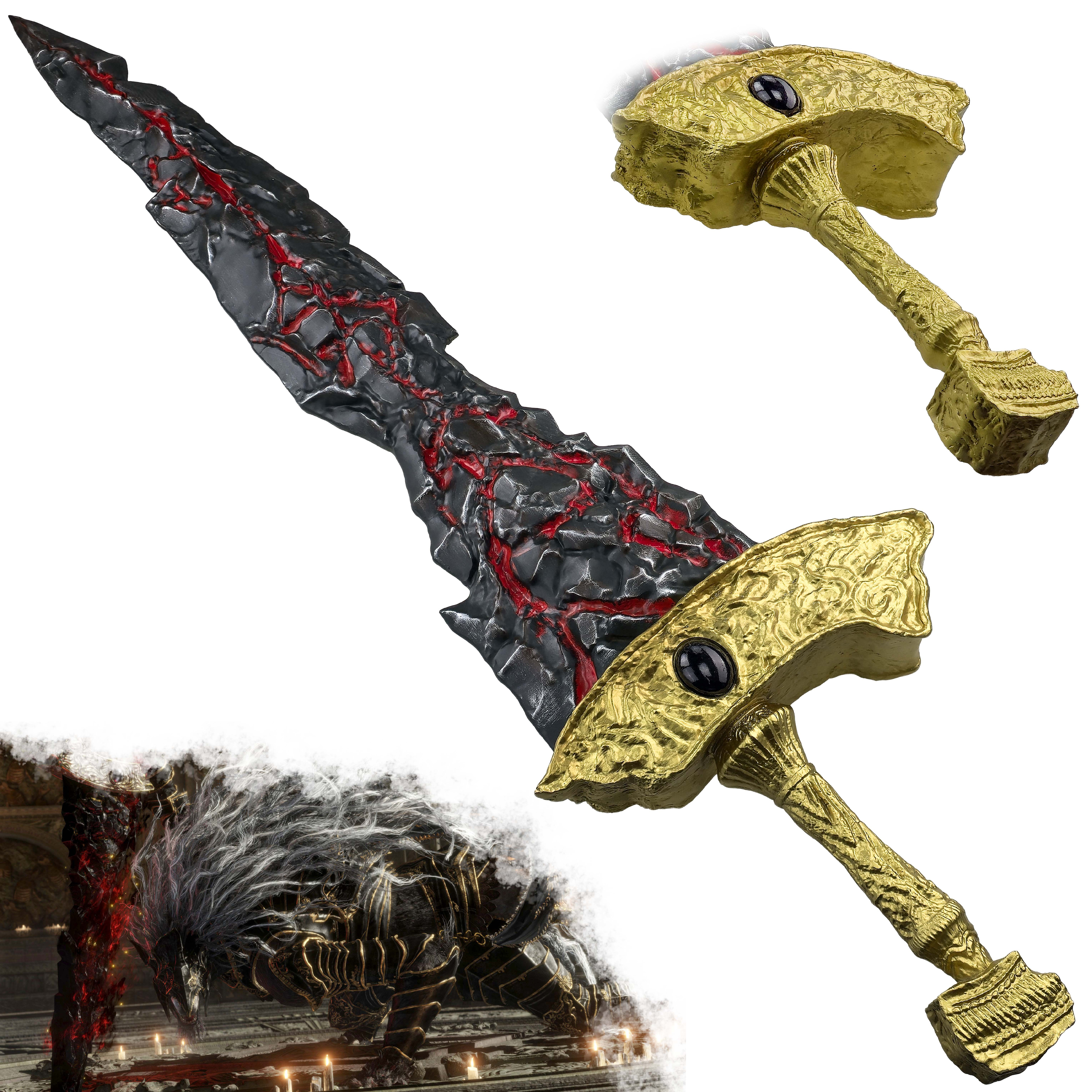 CHZ Obří meč "MALIKETH'S BLACK BLADE" z pryskyřice - Elden Ring