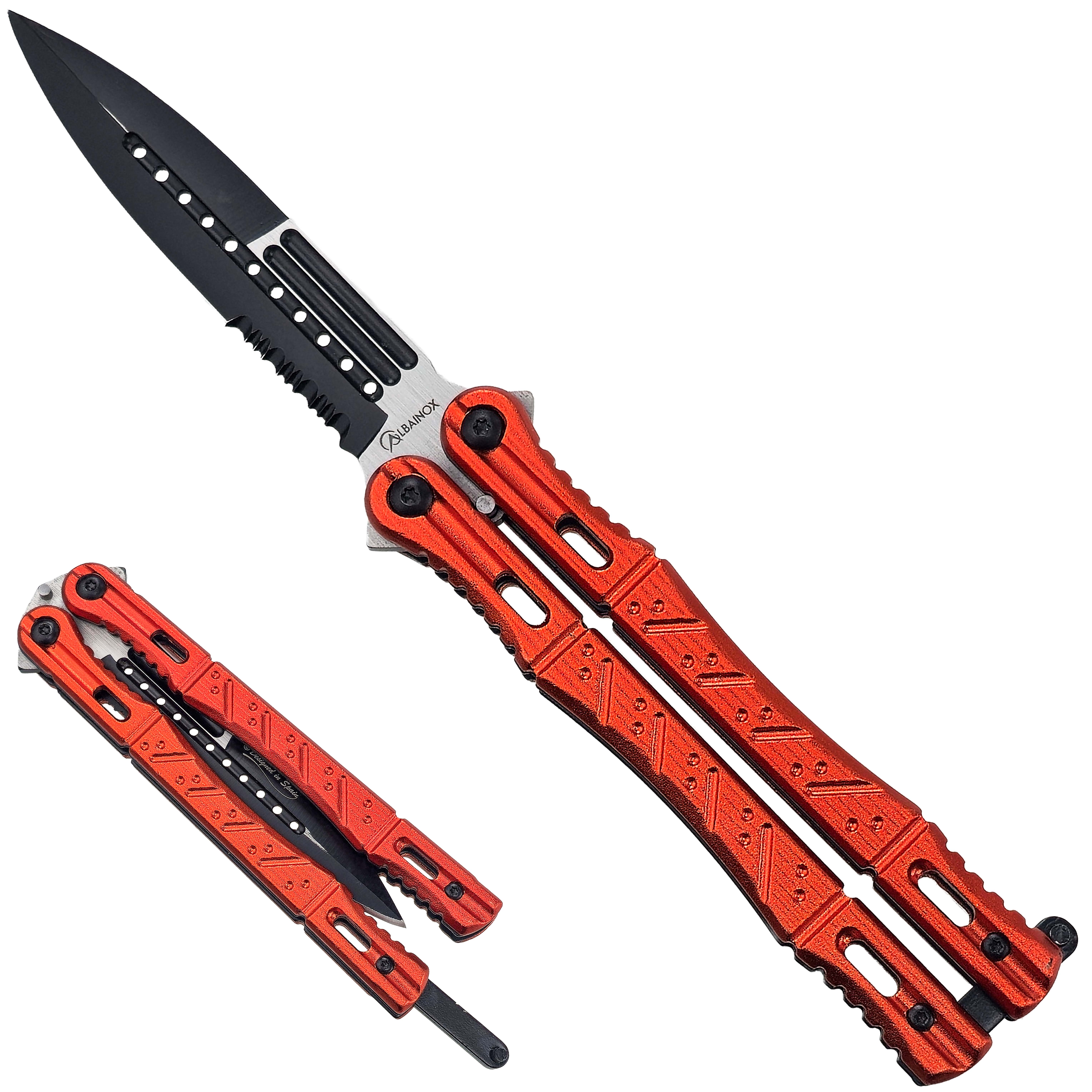 Levně Albainox Ostrý balisong "ORANGE DANGER"