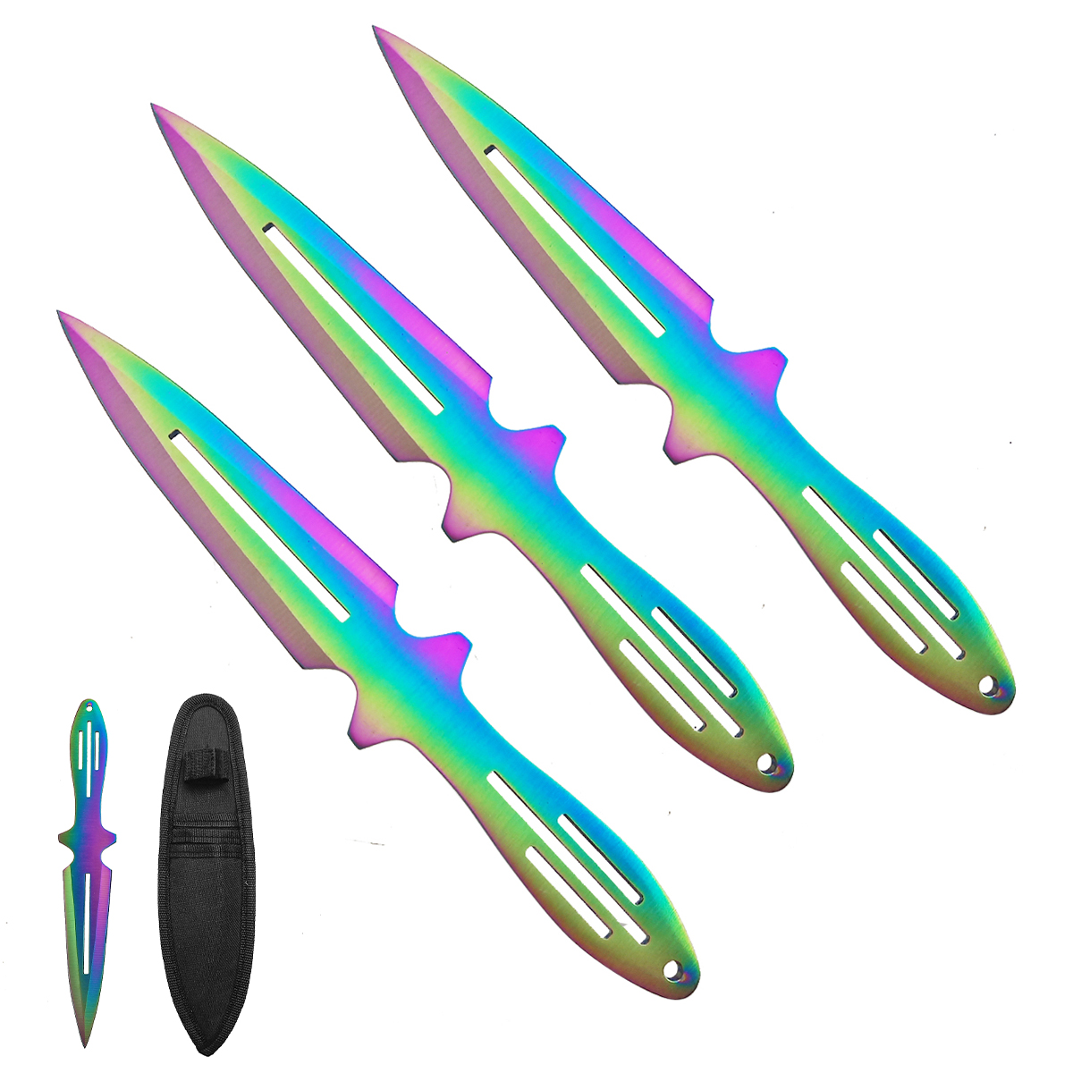 Chladné Zbraně Velké vrhací nože "RAINBOW STRIKE"