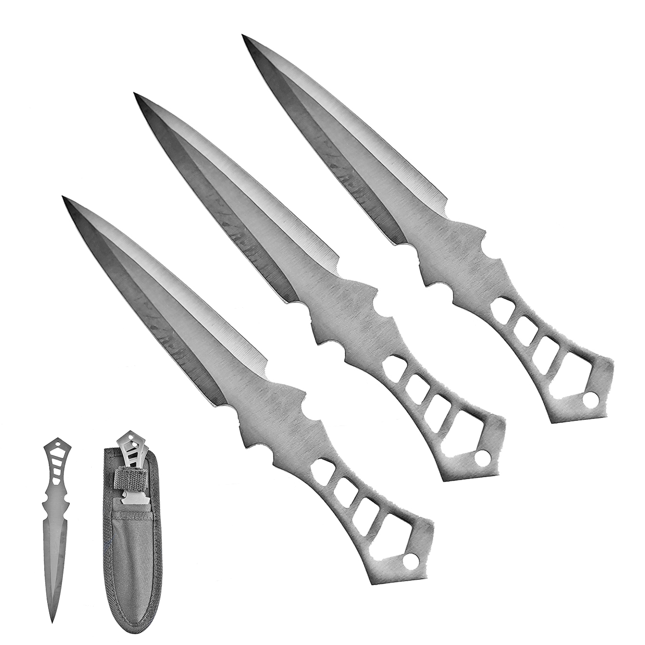 Chladné Zbraně Velké vrhací nože "SILVER HAWK"