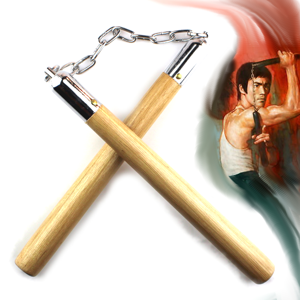 Chladné Zbraně Nunchaku "BRUCE LEE" dlouhé, dřevěné