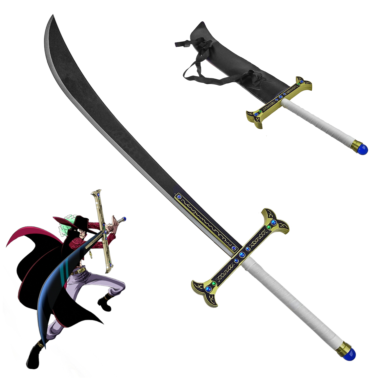 Chladné Zbraně Masivní meč "DRACULE MIHAWK" anime one piece