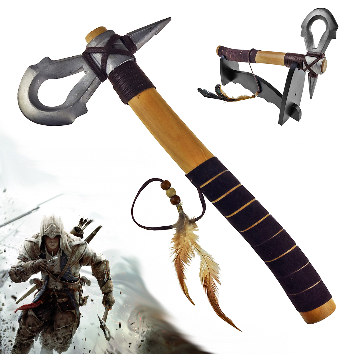 Chladné Zbraně Sekera "ASSASSIN'S CREED TOMAHAWK" s podstavcem