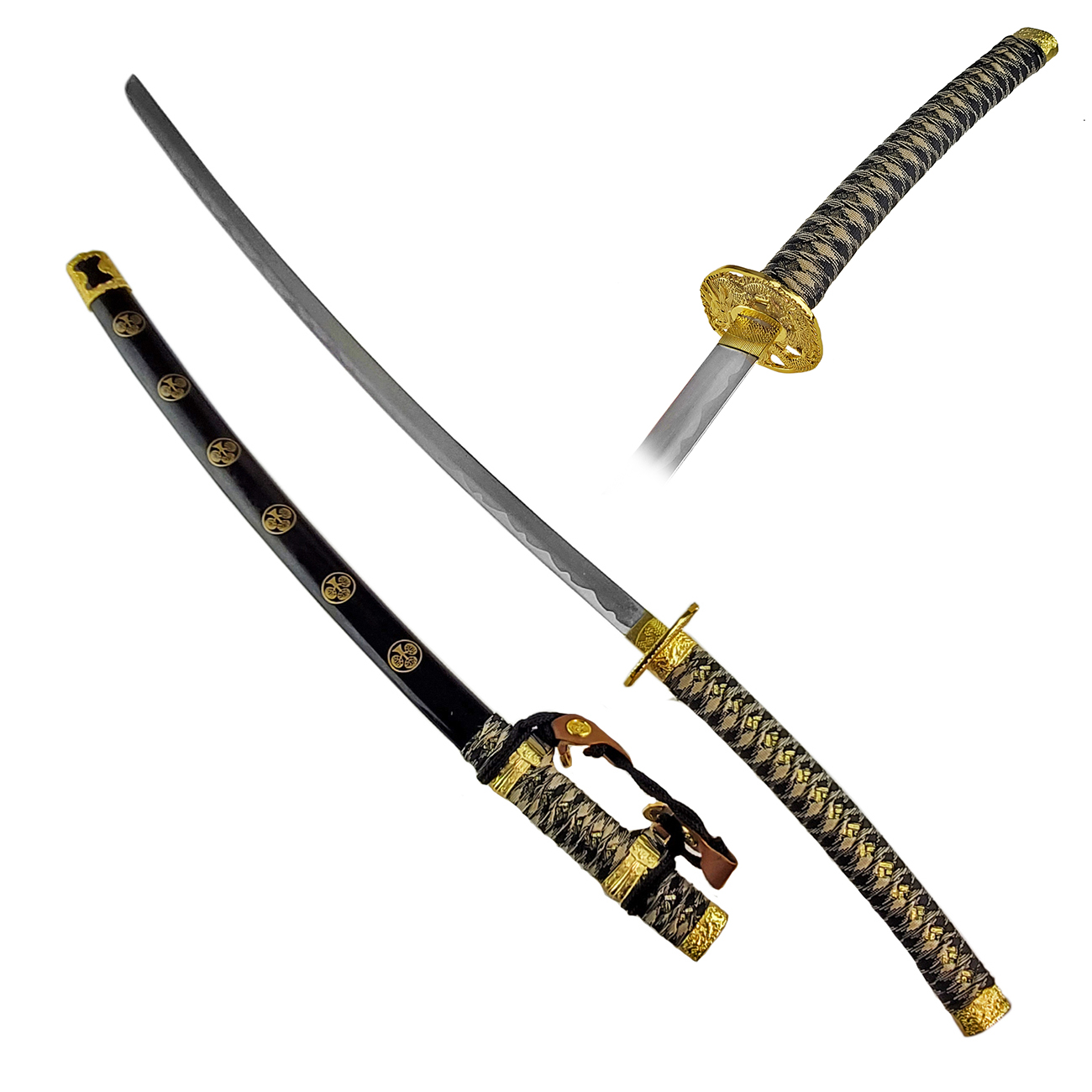 Chladné Zbraně Zdobná katana "DOUBLEHAND SAMURAI" černá