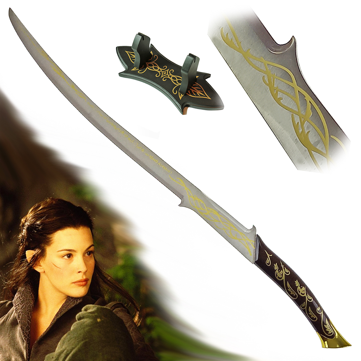 Chladné Zbraně Elfský meč "ARWEN" Pán Prstenů se stojánkem