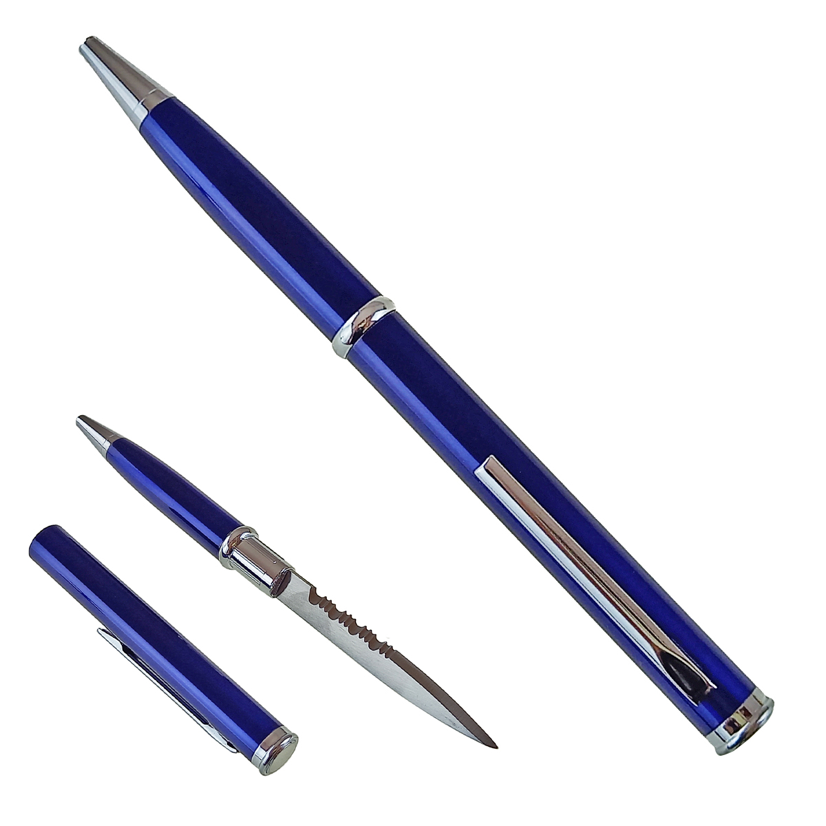 Chladné Zbraně Propiska s nožem "SPY NEEDLE BLUE" tmavě modrá