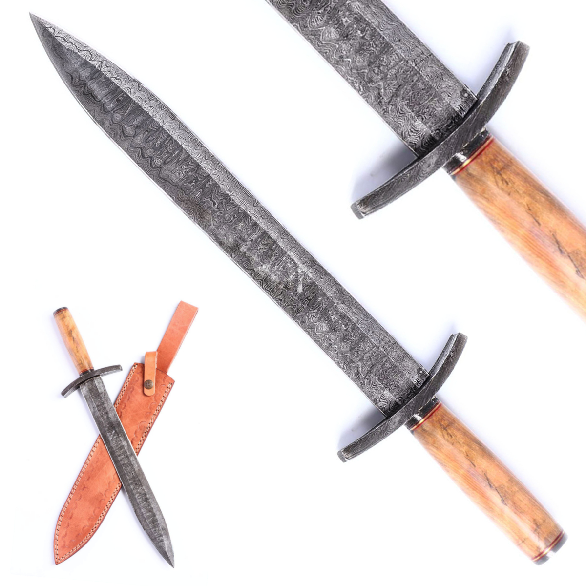 Chladné Zbraně Rytířský damaškový meč "KNIGHTS PRIDE" krátký