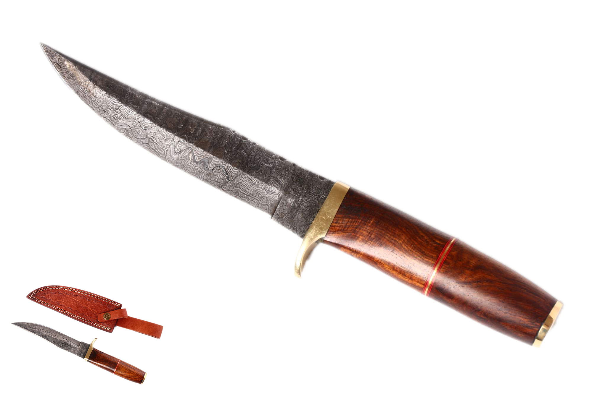 Chladné Zbraně Damaškový pevný nůž "EBONY BLADE"