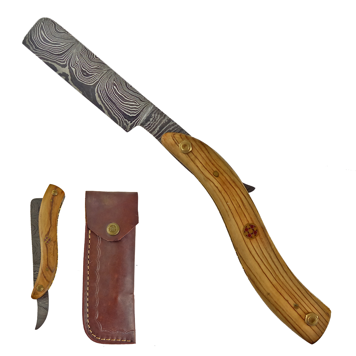 Chladné Zbraně Damašková břitva "BARBERS CHOICE"