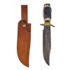 Masivní damaškový nůž "KING OF STAGS" s koženým pouzdrem