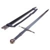 Dlouhý Zaklínačský meč - ocelový "STEEL SWORD" s pevnou pochvou a popruhem!