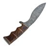 Damaškový lovecký nůž "HEAVY CALIBRE" s koženým pouzdrem