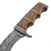 Damaškový lovecký nůž "HEAVY CALIBRE" s koženým pouzdrem