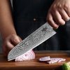 Damaškový santoku nůž "SMELL OF VEGETABLE"