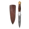 Damašková dýka "CHEROKEE " s koženým pouzdrem