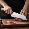 Luxusní kuchyňský nůž "SANTOKU OLIVE" šéfkuchařský