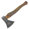 Kovaná vikingská  sekera "VALHALLA" s dřevěným boxem